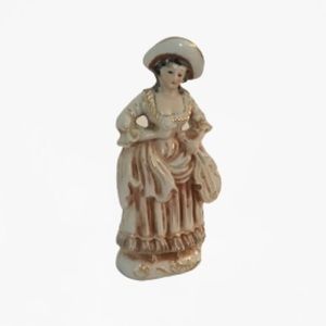Vintage figurine Victorian lady, porcelain, Japan